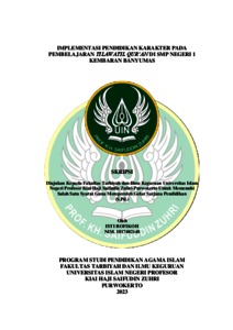 Implementasi Pendidikan Karakter Pada Pembelajaran Tilawatil Qur'an Di ...